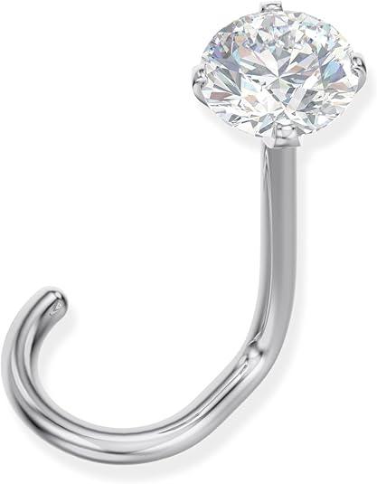 Diamond Nose Stud with Twist Back::nose stud for women
