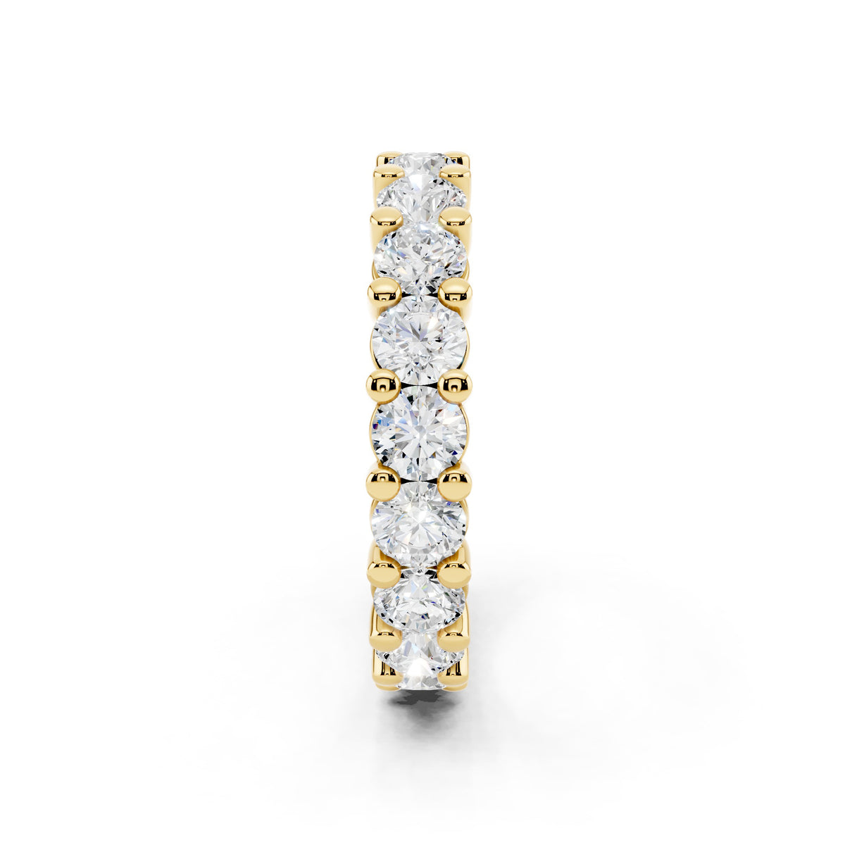 Lab Grown Diamond Eternity Ring for Women, 1.05 Carat EF-VS Quality Round Cut Diamond Wedding Band, 925 Sterling Silver Or 14K Gold Anniversary Engagement Stackable Ring