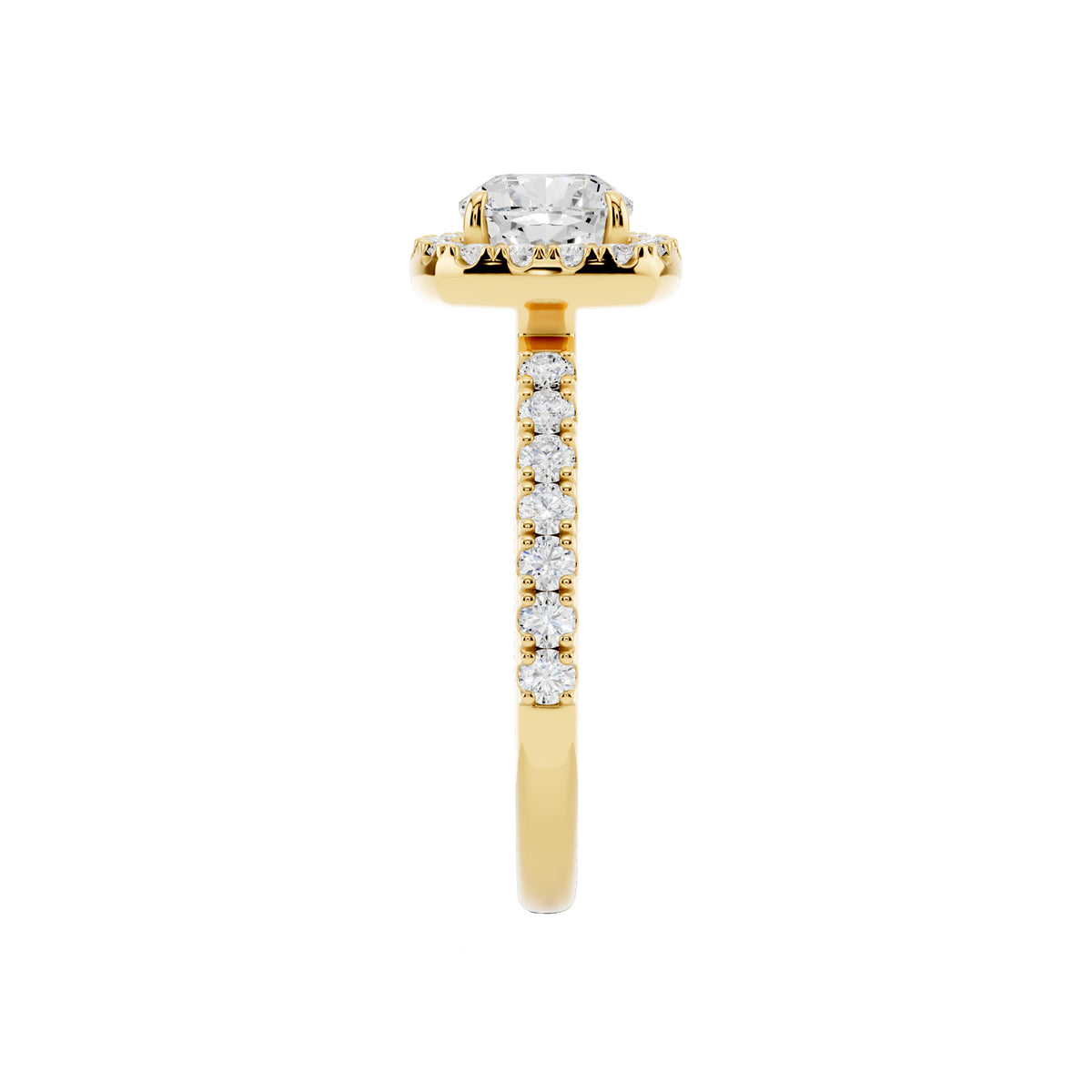 IGI Certified Lab Grown Diamond Halo Engagement Ring for Women – 1.40 Carat Cushion Cut, 14K Gold & 925 Sterling Silver, EF Color VS Clarity, Round Halo Setting, Fine Jewelry Gift