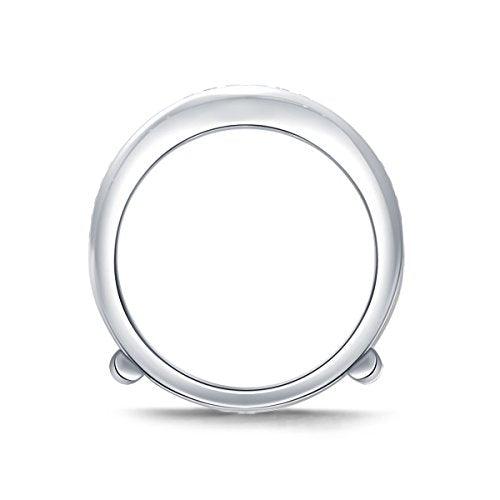 EternalDia 0.39 Cttw Diamond Chevron Style Enhancer Ring Guard In 10k White Gold (IJ/I2-13) - EternalDia