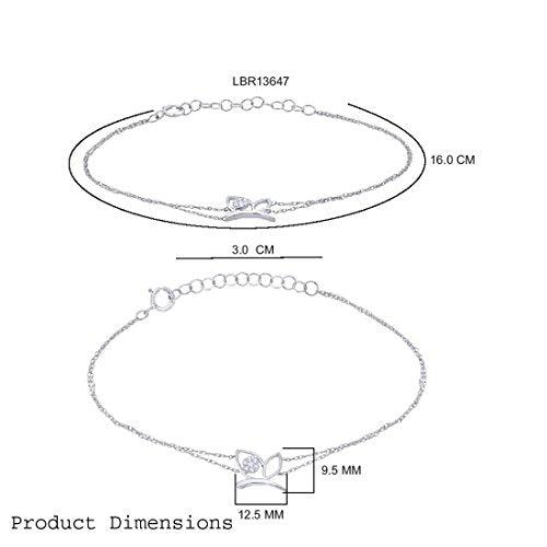 EternalDia IGI Certified 10k Rose Gold Diamond Accent Multi Strand Butterfly Extendable Fashion Bracelet (0.06 Cttw) - EternalDia