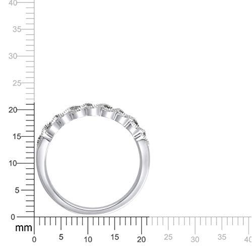 Genuine 0.08 cttw Black Diamond Half Eternity Ring In 14k Gold Over Sterling Silver (0.08 Cttw, I-J Color, I2-I3 Clarity) Wedding Band Ring Black Diamond Stackable Ring