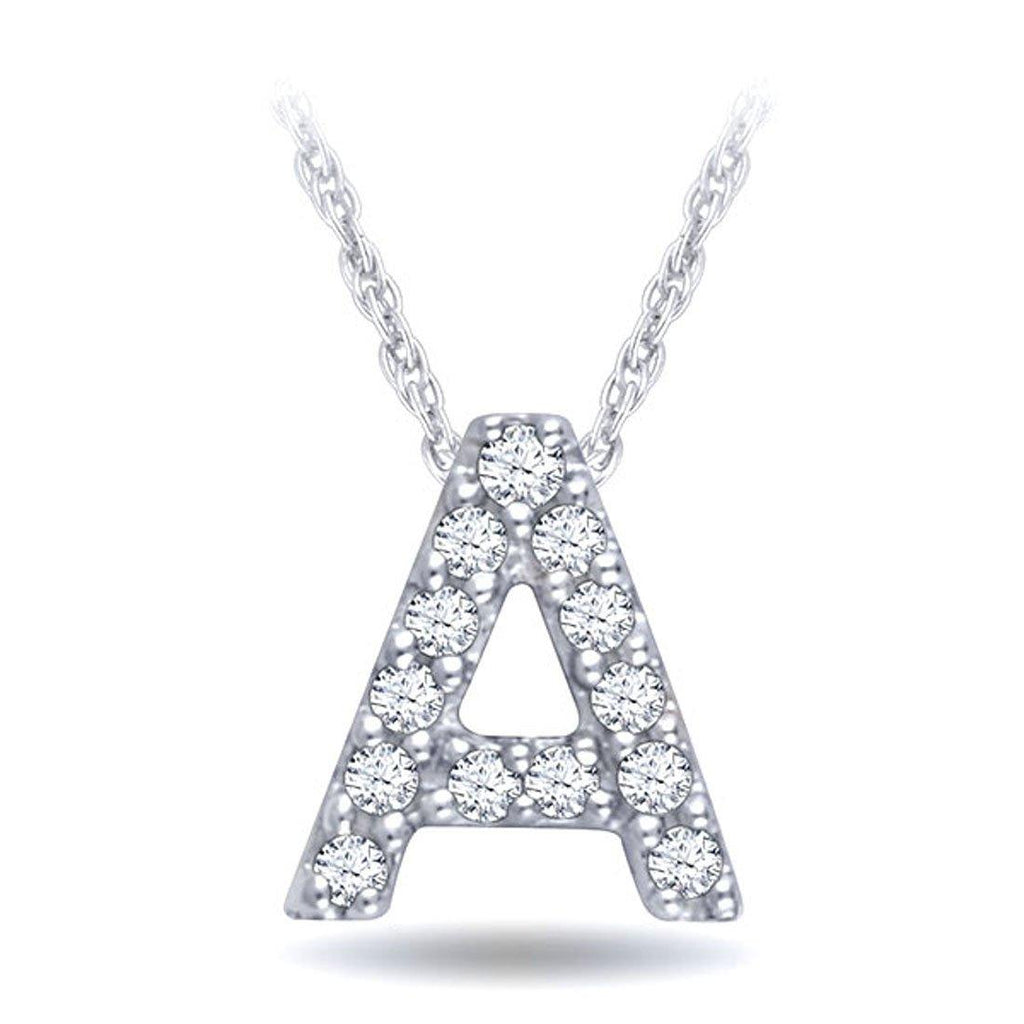 超人気の WHITE GOLD LETTERQ INITIAL DIAMOND DISC PENDANT NECKLACE