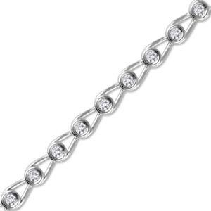 EternalDia 1.00 cttw Diamond Tennis Bracelet in 14K White Gold (IJ/I2-I3) - EternalDia