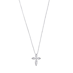 EternalDia Diamond Accent Sterling Silver Cross Pendant - EternalDia