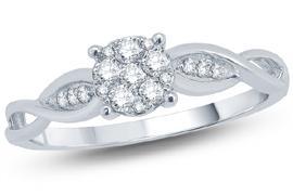 EternalDia Twisted Composite Engagement Ring - EternalDia
