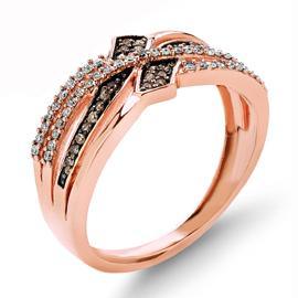 EternalDia Champagne Diamond Twisted Ring - EternalDia