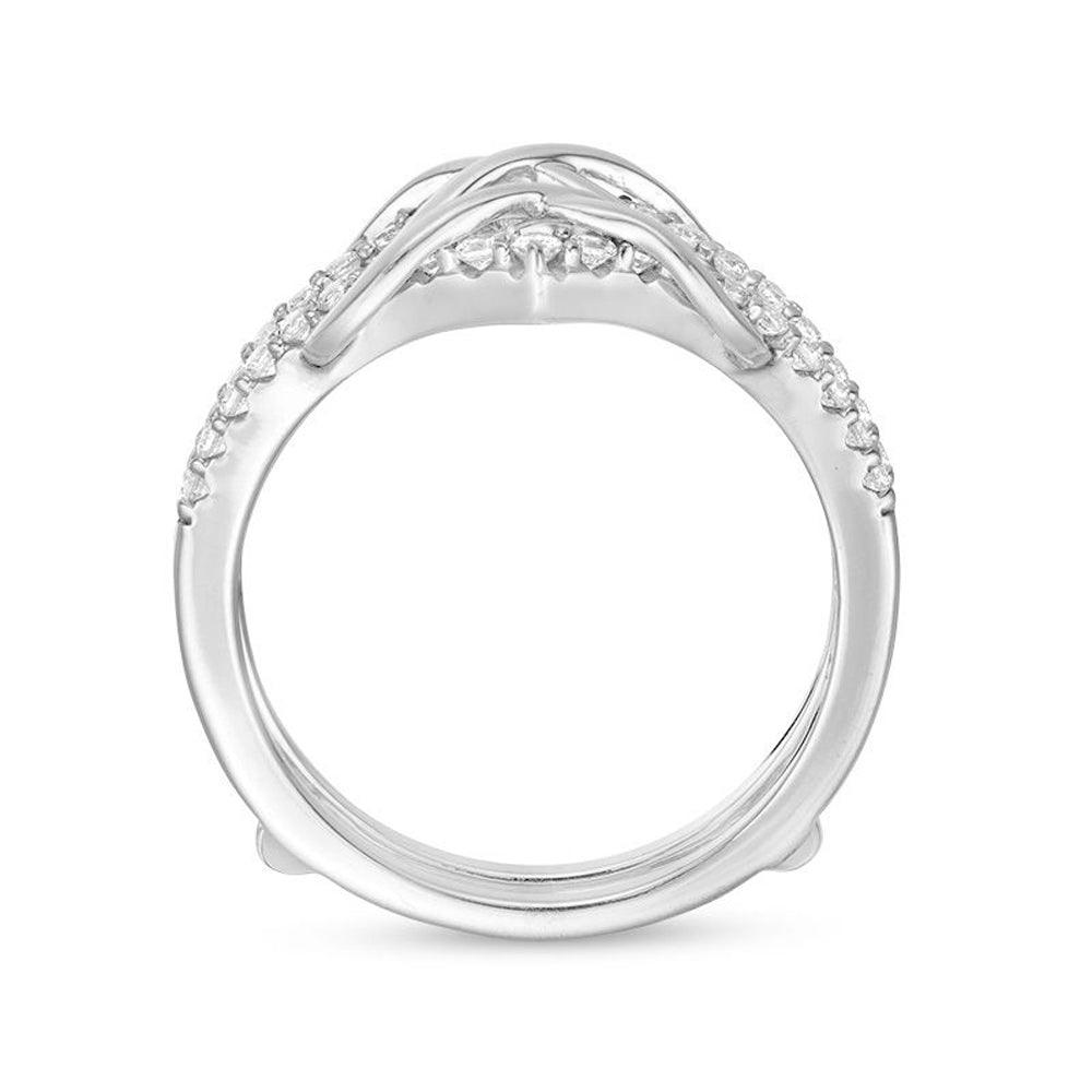 3/8 Cttw Diamond Double Infinity Enhancer Wrap Ring in 10K Two-Tone Gold (0.37 Cttw, J-I2) Diamond Guard Ring