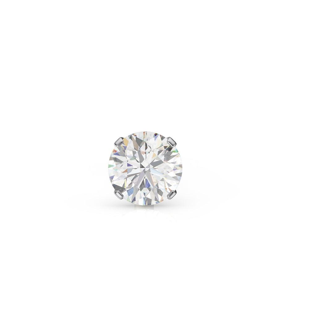 EternalDia IGI Certified Real Diamond Nose Stud With Ball Barbell 14K Gold Nose Stud in 20 Gauge / Diamond Nose Ring Bone For Women/ 0.015Ct Diamond Color-I-J, Diamond Clarity- I2-I3