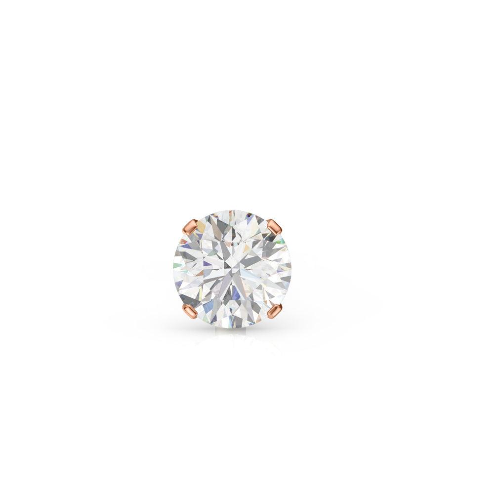 0.03Ct IGI Certified Real Diamond Nose Stud With Ball Barbell 14K Gold Nose Stud in 20 Gauge / Diamond Nose Ring Bone For Women/ Diamond Color-I-J, Diamond Clarity- I2-I3