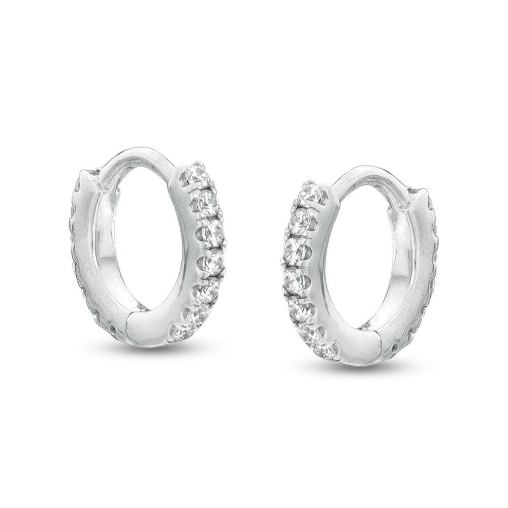 1/4 Cttw Diamond Hoop Earrings in 10K White Gold (0.25 Ct, I-I3)