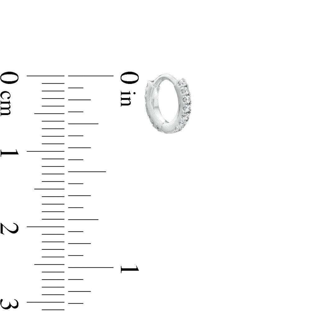 1/4 Cttw Diamond Hoop Earrings in 10K White Gold (0.25 Ct, I-I3)