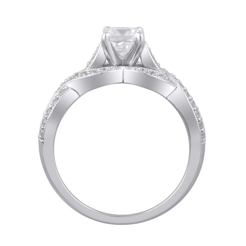 1 Cttw Princess-Cut Diamond Twist Shank Vintage-Style Engagement Ring in 14K Yellow Gold (1 Ct, I-I2)