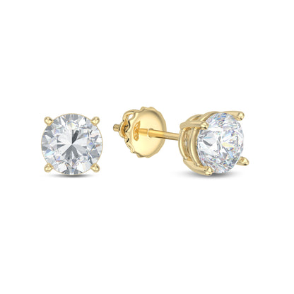 0.50 Ct Lab Grown Diamond 14k Gold Women Stud Earrings With Screw Back/Solitaire Lab Grown Diamond Earrings for Women White Gold Studs