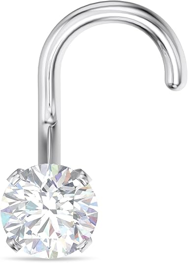 diamond nose stud::women jewelry ::nose piercing 