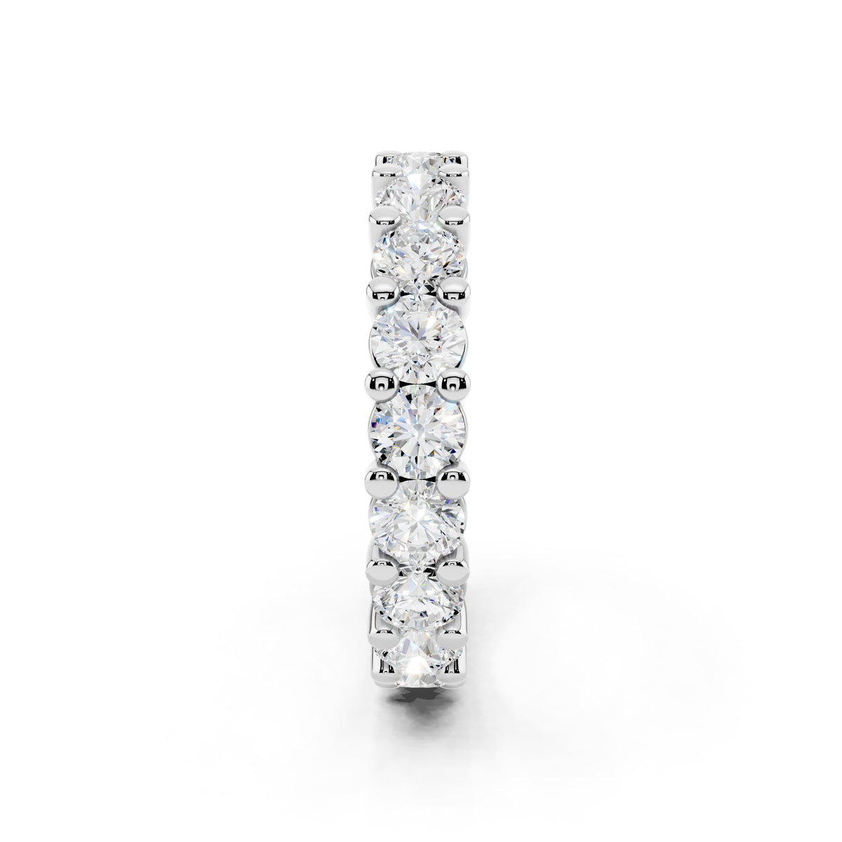Lab Grown Diamond Eternity Ring for Women, 1.05 Carat EF-VS Quality Round Cut Diamond Wedding Band, 925 Sterling Silver Or 14K Gold Anniversary Engagement Stackable Ring