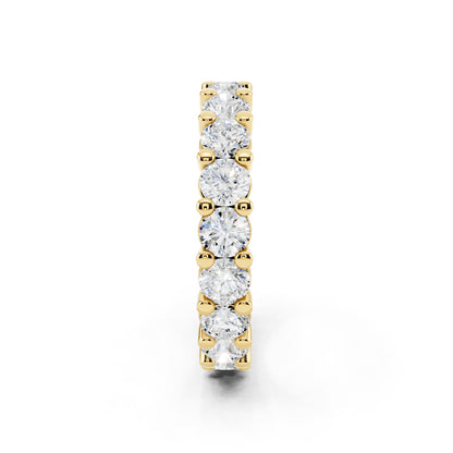 Lab Grown Diamond Eternity Ring for Women, 1.05 Carat EF-VS Quality Round Cut Diamond Wedding Band, 925 Sterling Silver Or 14K Gold Anniversary Engagement Stackable Ring