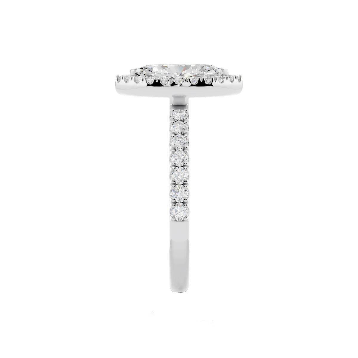IGI Certified Lab Grown Diamond Halo Engagement Ring for Women – 1.40 Carat Marquise Cut, 14K Gold & 925 Sterling Silver, EF Color VS Clarity, Round Halo Setting, Fine Jewelry Gift