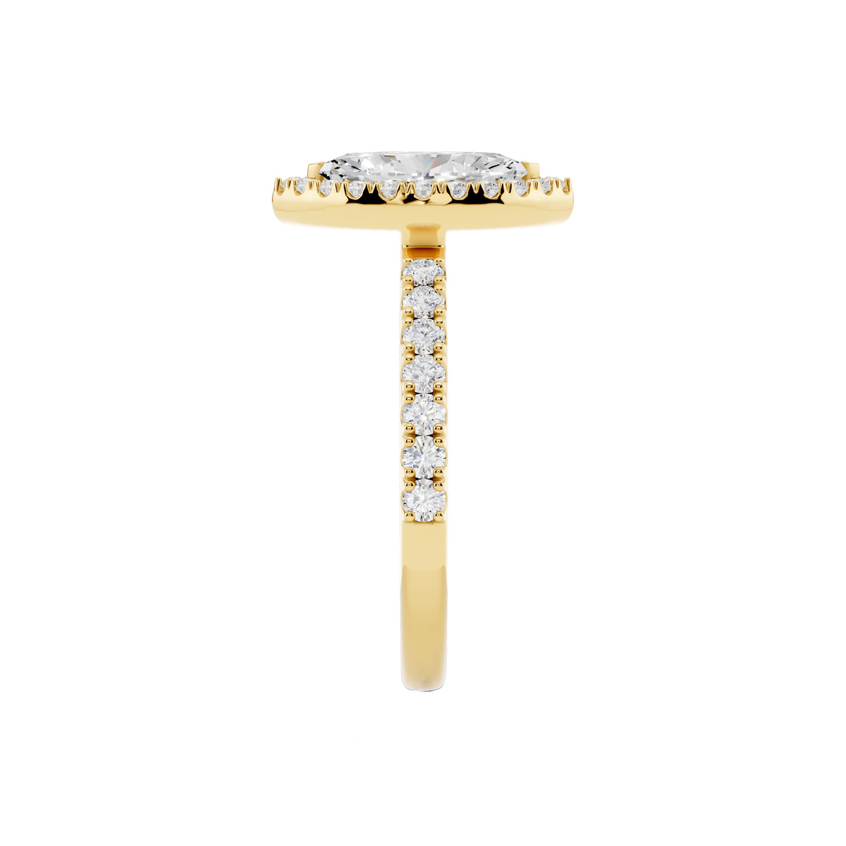 IGI Certified Lab Grown Diamond Halo Engagement Ring for Women – 1.40 Carat Marquise Cut, 14K Gold & 925 Sterling Silver, EF Color VS Clarity, Round Halo Setting, Fine Jewelry Gift