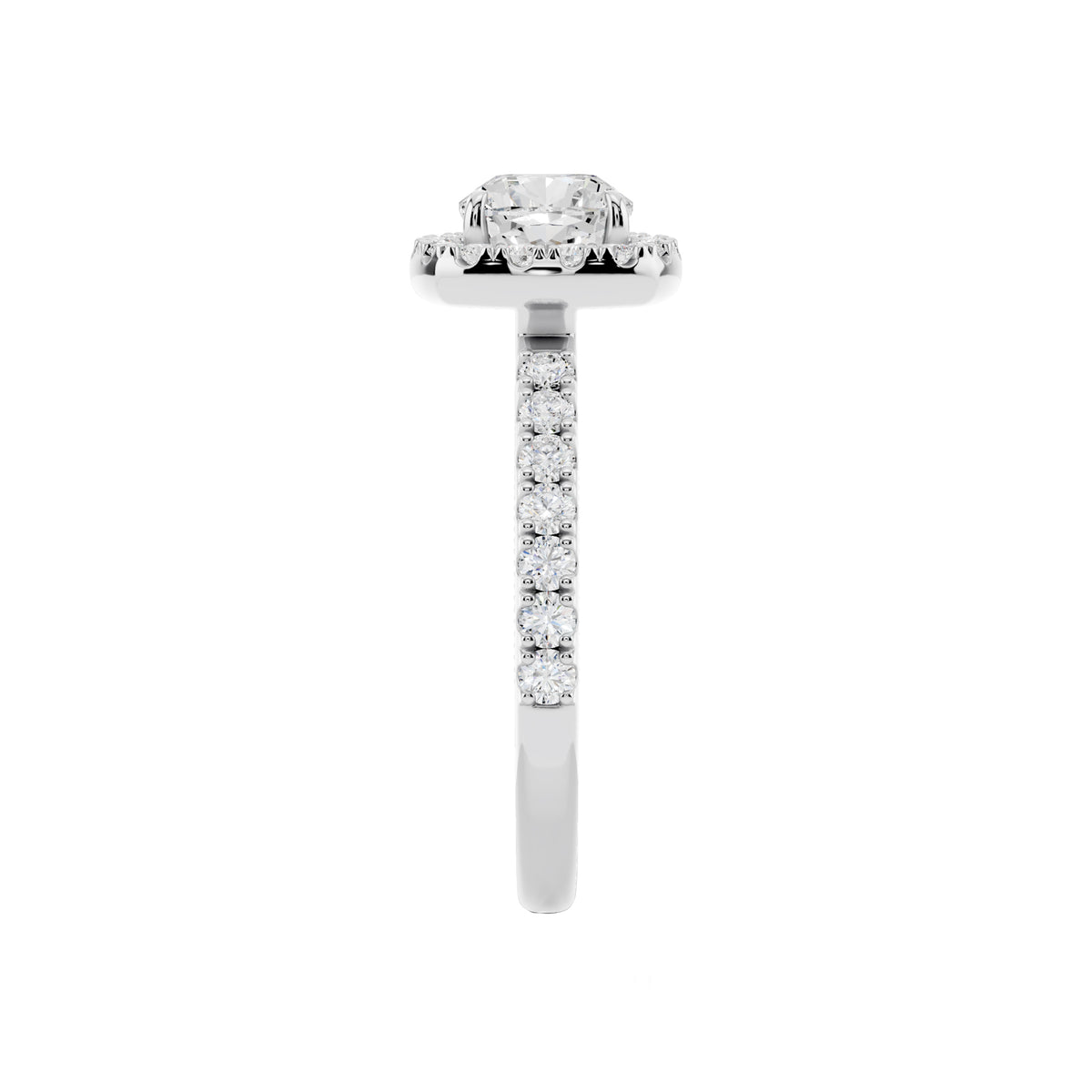 IGI Certified Lab Grown Diamond Halo Engagement Ring for Women – 1.40 Carat Cushion Cut, 14K Gold & 925 Sterling Silver, EF Color VS Clarity, Round Halo Setting, Fine Jewelry Gift