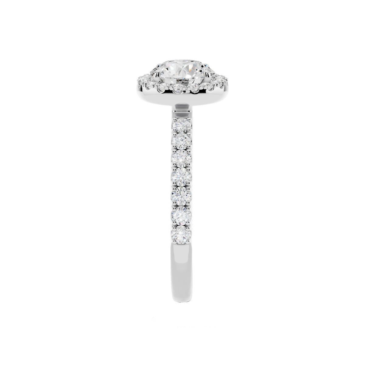 IGI Certified Lab Grown Diamond Halo Engagement Ring for Women – 1.40 Carat Round Cut, 14K Gold & 925 Sterling Silver, EF Color VS Clarity, Round Halo Setting, Fine Jewelry Gift