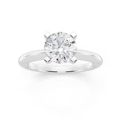 1 Carat IGI Certified Round Shape Solitaire Lab Grown Diamond Ring 925 Sterling Silver, 14K White Or Yellow Gold | E-F Color VS Clarity | Engagement & Promise Ring For Women
