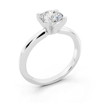 1 Carat IGI Certified Round Shape Solitaire Lab Grown Diamond Ring 925 Sterling Silver, 14K White Or Yellow Gold | E-F Color VS Clarity | Engagement & Promise Ring For Women