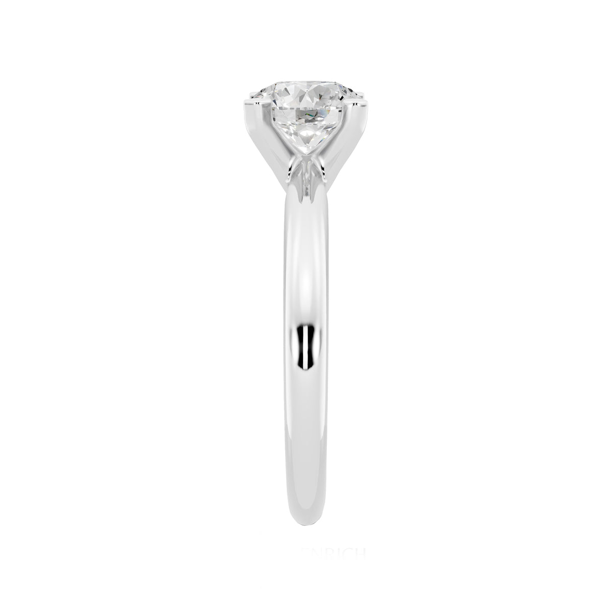 1 Carat IGI Certified Round Shape Solitaire Lab Grown Diamond Ring 925 Sterling Silver, 14K White Or Yellow Gold | E-F Color VS Clarity | Engagement & Promise Ring For Women