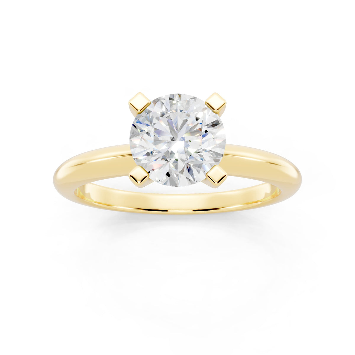 1 Carat IGI Certified Round Shape Solitaire Lab Grown Diamond Ring 925 Sterling Silver, 14K White Or Yellow Gold | E-F Color VS Clarity | Engagement & Promise Ring For Women