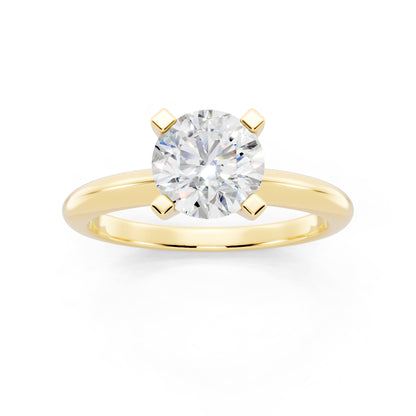 1 Carat IGI Certified Round Shape Solitaire Lab Grown Diamond Ring 925 Sterling Silver, 14K White Or Yellow Gold | E-F Color VS Clarity | Engagement & Promise Ring For Women