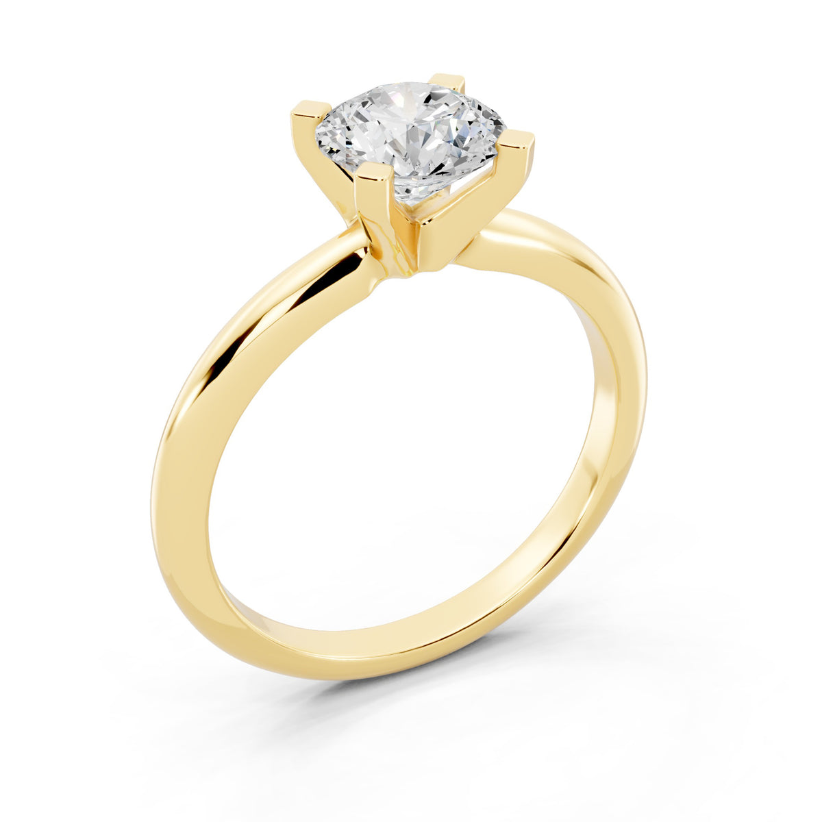 1 Carat IGI Certified Round Shape Solitaire Lab Grown Diamond Ring 925 Sterling Silver, 14K White Or Yellow Gold | E-F Color VS Clarity | Engagement & Promise Ring For Women