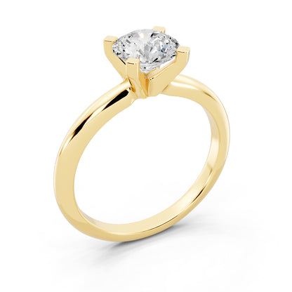 1 Carat IGI Certified Round Shape Solitaire Lab Grown Diamond Ring 925 Sterling Silver, 14K White Or Yellow Gold | E-F Color VS Clarity | Engagement & Promise Ring For Women