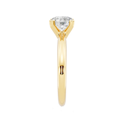 1 Carat IGI Certified Round Shape Solitaire Lab Grown Diamond Ring 925 Sterling Silver, 14K White Or Yellow Gold | E-F Color VS Clarity | Engagement & Promise Ring For Women