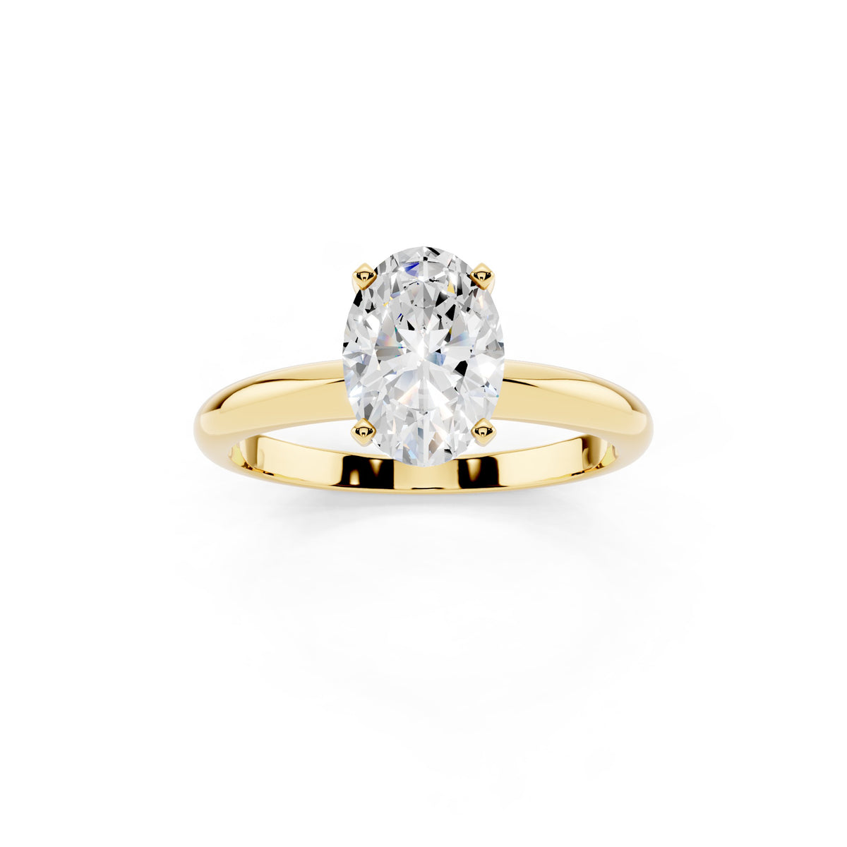1 Carat IGI Certified Oval Shape Solitaire Lab Grown Diamond Ring 925 Sterling Silver, 14K White Or Yellow Gold | E-F Color VS Clarity | Engagement & Promise Ring For Women
