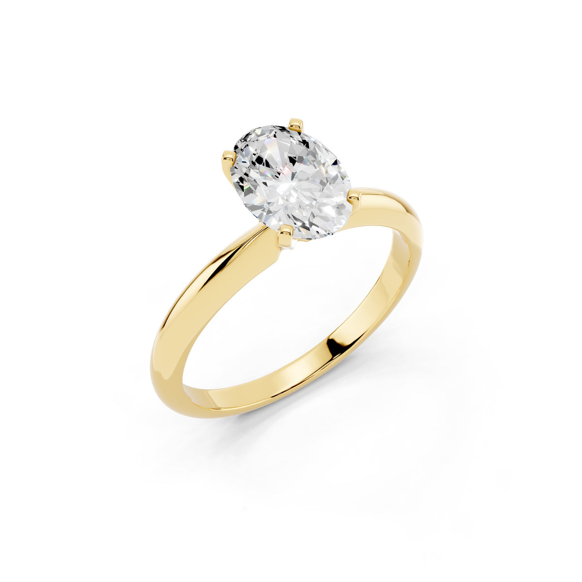 1 Carat IGI Certified Oval Shape Solitaire Lab Grown Diamond Ring 925 Sterling Silver, 14K White Or Yellow Gold | E-F Color VS Clarity | Engagement & Promise Ring For Women