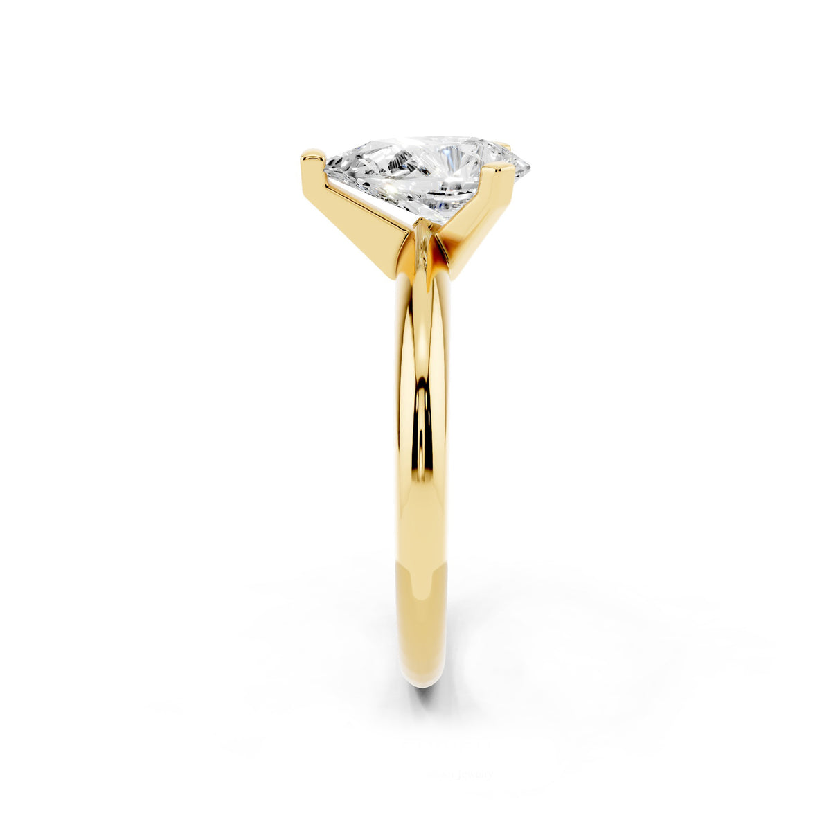 1 Carat IGI Certified Pear Shape Solitaire Lab Grown Diamond Ring 925 Sterling Silver, 14K White Or Yellow Gold | E-F Color VS Clarity | Engagement & Promise Ring For Women