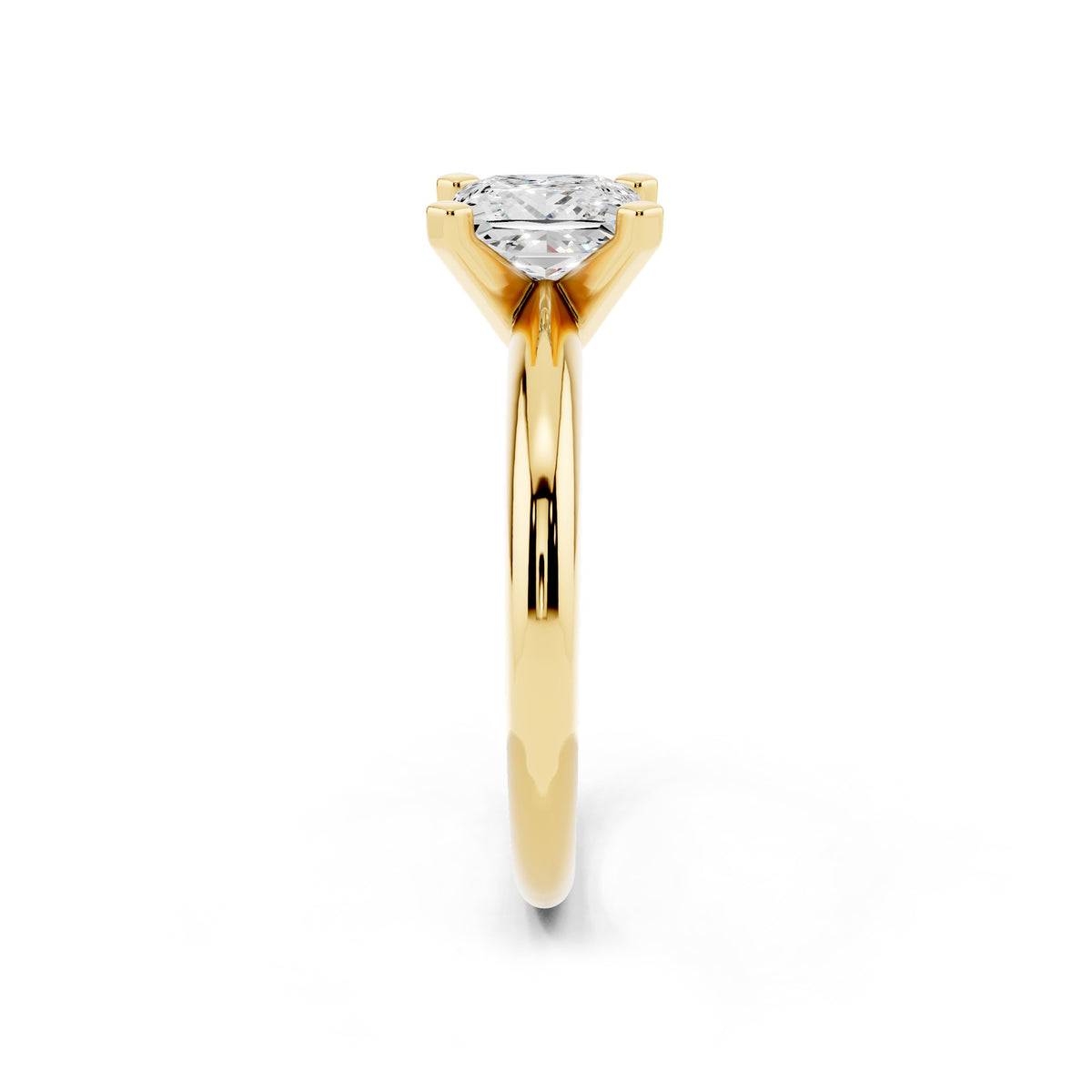 1 Carat IGI Certified Princess Shape Solitaire Lab Grown Diamond Ring 925 Sterling Silver, 14K White Or Yellow Gold | E-F Color VS Clarity | Engagement & Promise Ring For Women