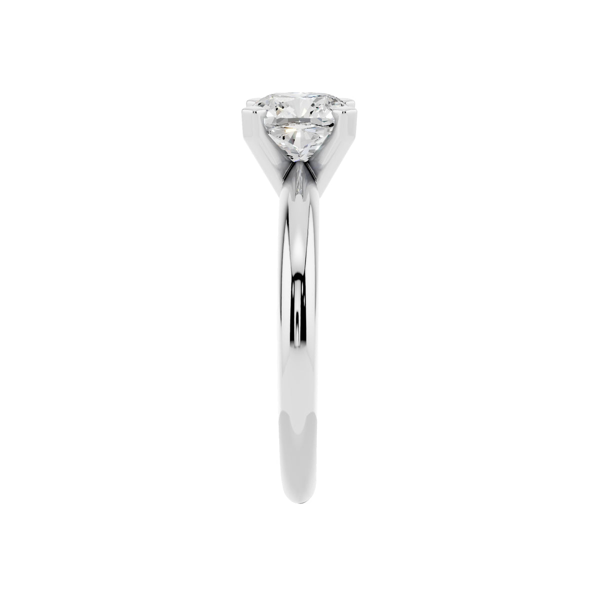 1 Carat IGI Certified Cushion Shape Solitaire Lab Grown Diamond Ring 925 Sterling Silver, 14K White Or Yellow Gold | E-F Color VS Clarity | Engagement & Promise Ring For Women