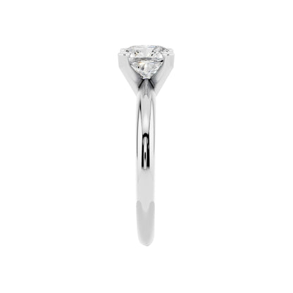 1 Carat IGI Certified Cushion Shape Solitaire Lab Grown Diamond Ring 925 Sterling Silver, 14K White Or Yellow Gold | E-F Color VS Clarity | Engagement & Promise Ring For Women
