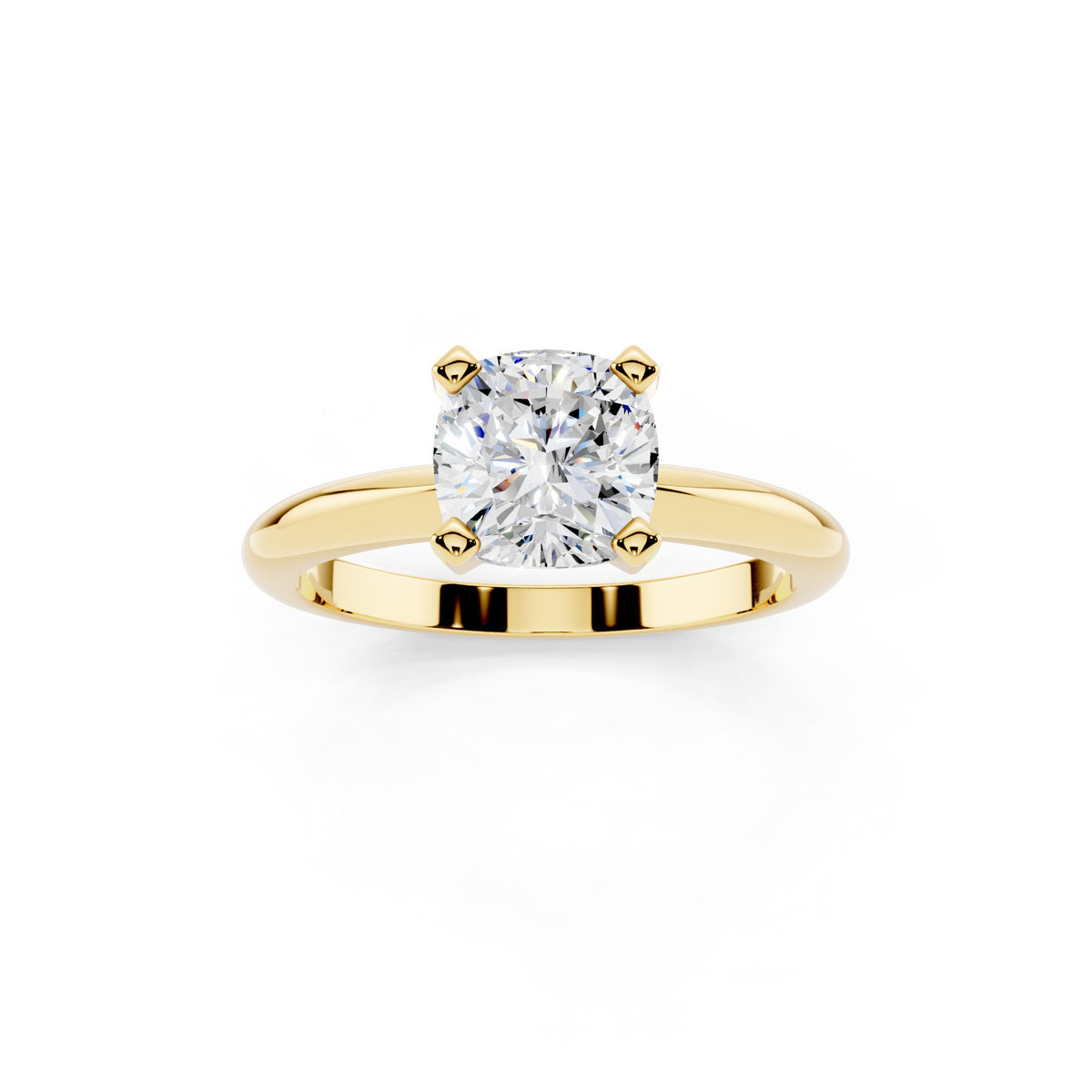 1 Carat IGI Certified Cushion Shape Solitaire Lab Grown Diamond Ring 925 Sterling Silver, 14K White Or Yellow Gold | E-F Color VS Clarity | Engagement & Promise Ring For Women