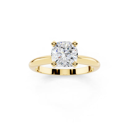 1 Carat IGI Certified Cushion Shape Solitaire Lab Grown Diamond Ring 925 Sterling Silver, 14K White Or Yellow Gold | E-F Color VS Clarity | Engagement & Promise Ring For Women