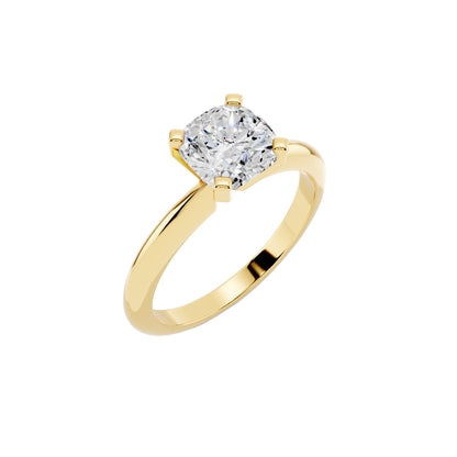 1 Carat IGI Certified Cushion Shape Solitaire Lab Grown Diamond Ring 925 Sterling Silver, 14K White Or Yellow Gold | E-F Color VS Clarity | Engagement & Promise Ring For Women