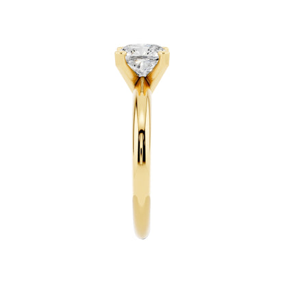 1 Carat IGI Certified Cushion Shape Solitaire Lab Grown Diamond Ring 925 Sterling Silver, 14K White Or Yellow Gold | E-F Color VS Clarity | Engagement & Promise Ring For Women