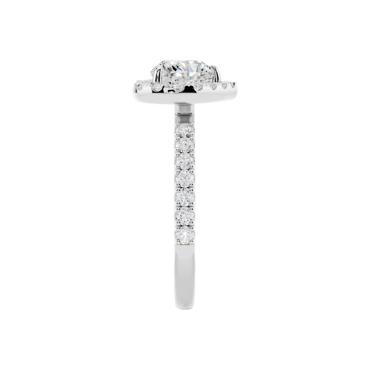 IGI Certified Lab Grown Diamond Halo Engagement Ring for Women – 1.50 Carat Heart Cut, 14K Gold & 925 Sterling Silver, EF Color VS Clarity, Round Halo Setting, Fine Jewelry Gift