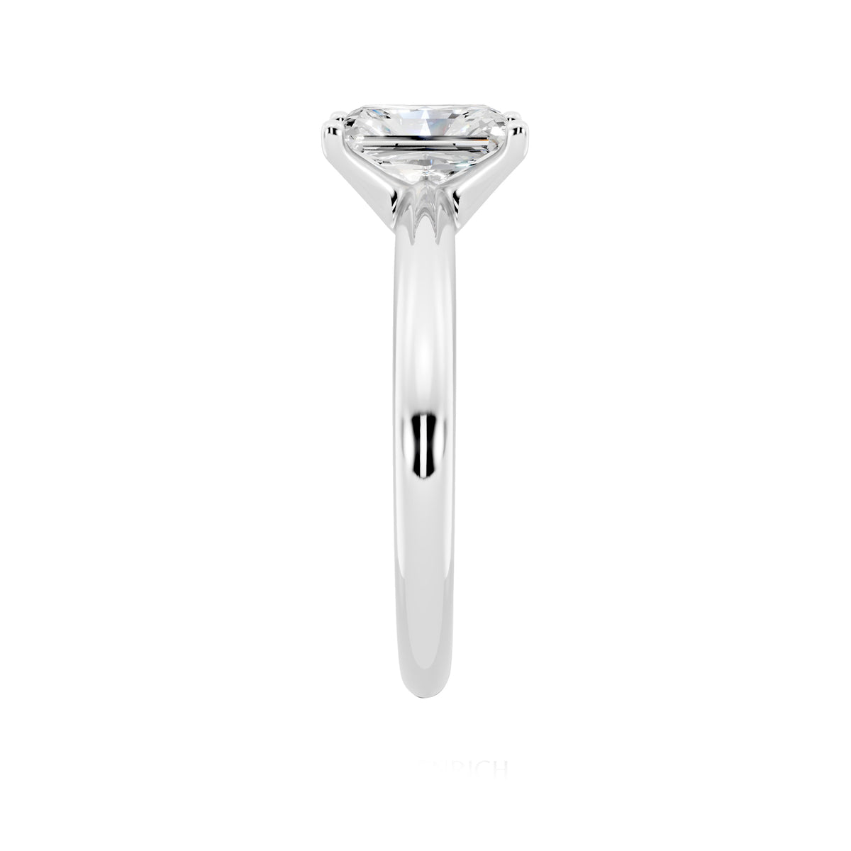 1 Carat IGI Certified Radiant Shape Solitaire Lab Grown Diamond Ring 925 Sterling Silver, 14K White Or Yellow Gold | E-F Color VS Clarity | Engagement & Promise Ring For Women
