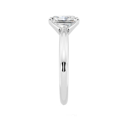 1 Carat IGI Certified Radiant Shape Solitaire Lab Grown Diamond Ring 925 Sterling Silver, 14K White Or Yellow Gold | E-F Color VS Clarity | Engagement & Promise Ring For Women