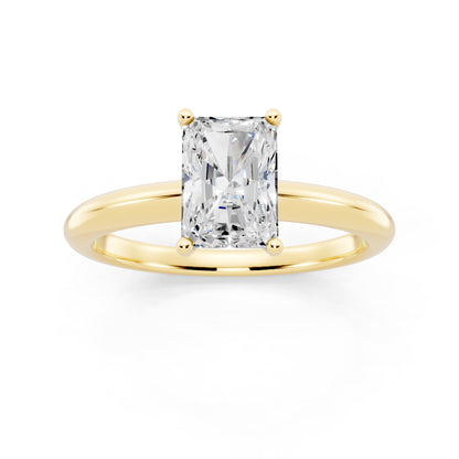 1 Carat IGI Certified Radiant Shape Solitaire Lab Grown Diamond Ring 925 Sterling Silver, 14K White Or Yellow Gold | E-F Color VS Clarity | Engagement & Promise Ring For Women