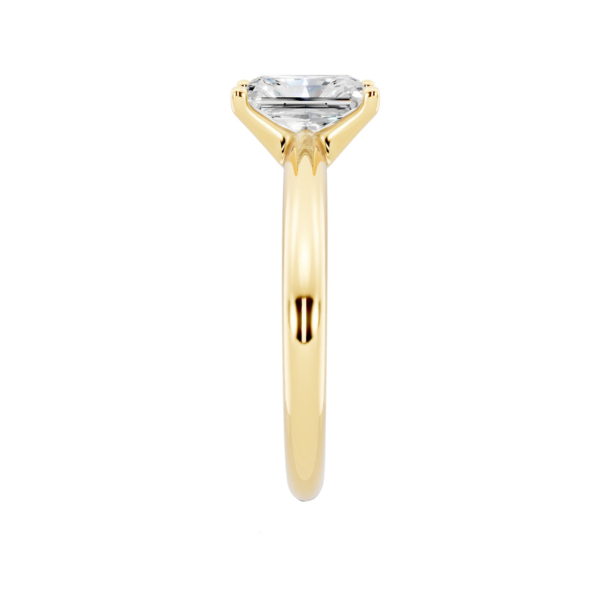 1 Carat IGI Certified Radiant Shape Solitaire Lab Grown Diamond Ring 925 Sterling Silver, 14K White Or Yellow Gold | E-F Color VS Clarity | Engagement & Promise Ring For Women