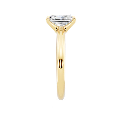 1 Carat IGI Certified Radiant Shape Solitaire Lab Grown Diamond Ring 925 Sterling Silver, 14K White Or Yellow Gold | E-F Color VS Clarity | Engagement & Promise Ring For Women