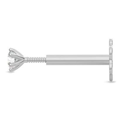 side view of EternalDia 18 Gauge Screw Back for Nose Stud – Replacement Back Only for Diamond Nose Ring Stud | Hypoallergenic Nose Piercing Jewelry